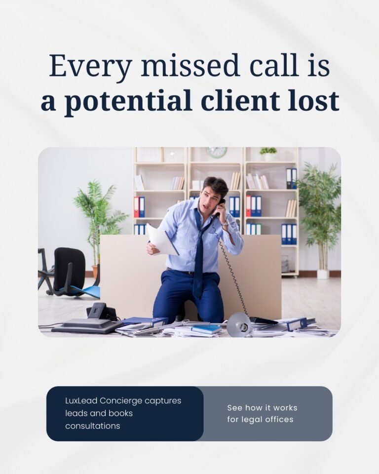 Every missed call is a potential client lost For legal offices a single unanswered ring could 768x960